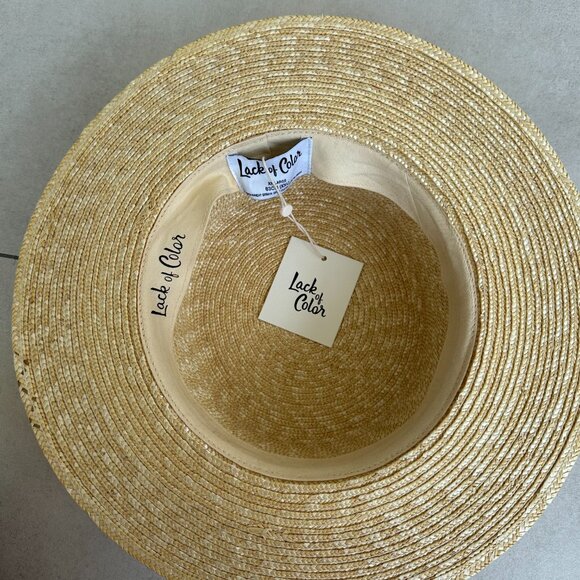 NWT Lack Of Color Spencer Boater Straw Hat w/ Suede Band - Picture 5 of 11